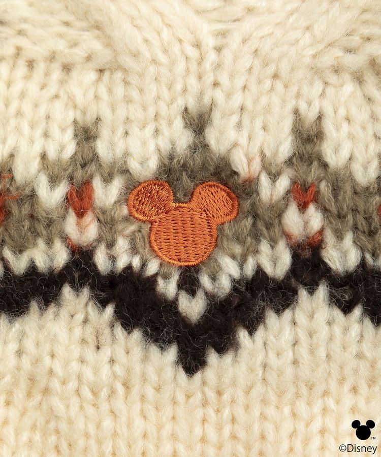 earth music&ecology「Disney/ミッキー刺繍ノルディックニットチュニック」|チュニック|