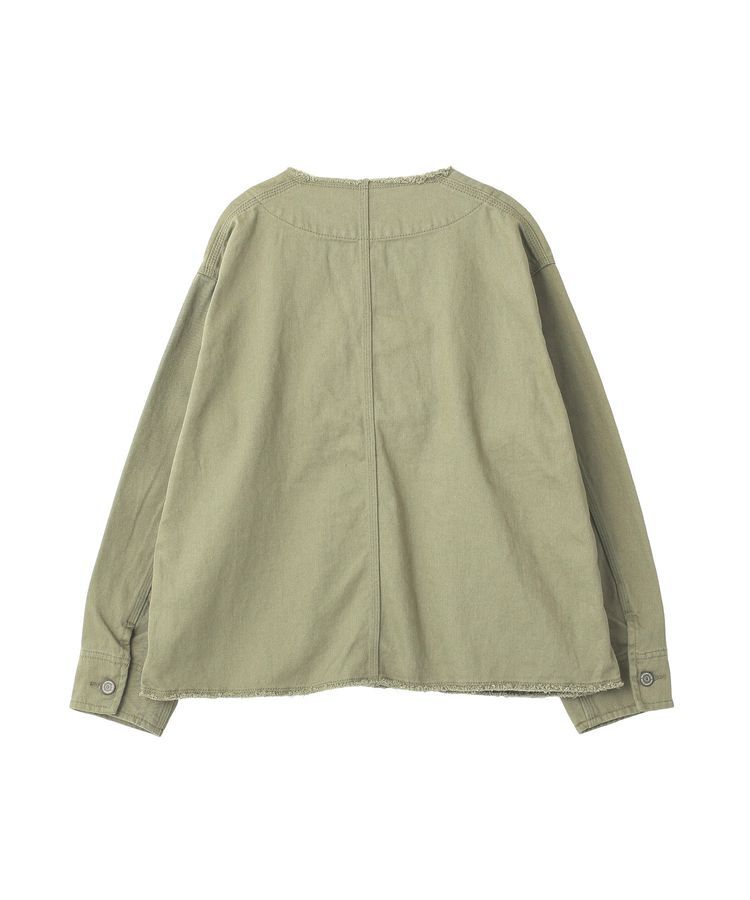 earth music&ecology「ノーカラーカバーオール」|テーラードジャケット|