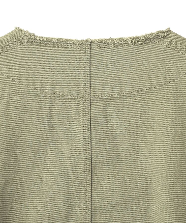 earth music&ecology「ノーカラーカバーオール」|テーラードジャケット|