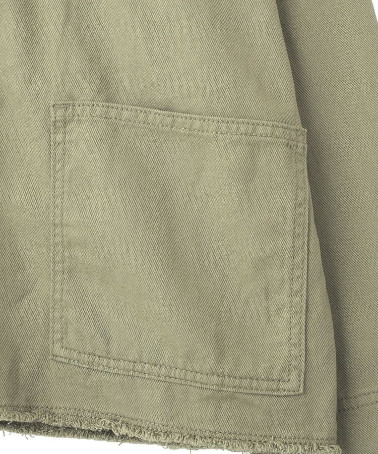 earth music&ecology「ノーカラーカバーオール」|テーラードジャケット|