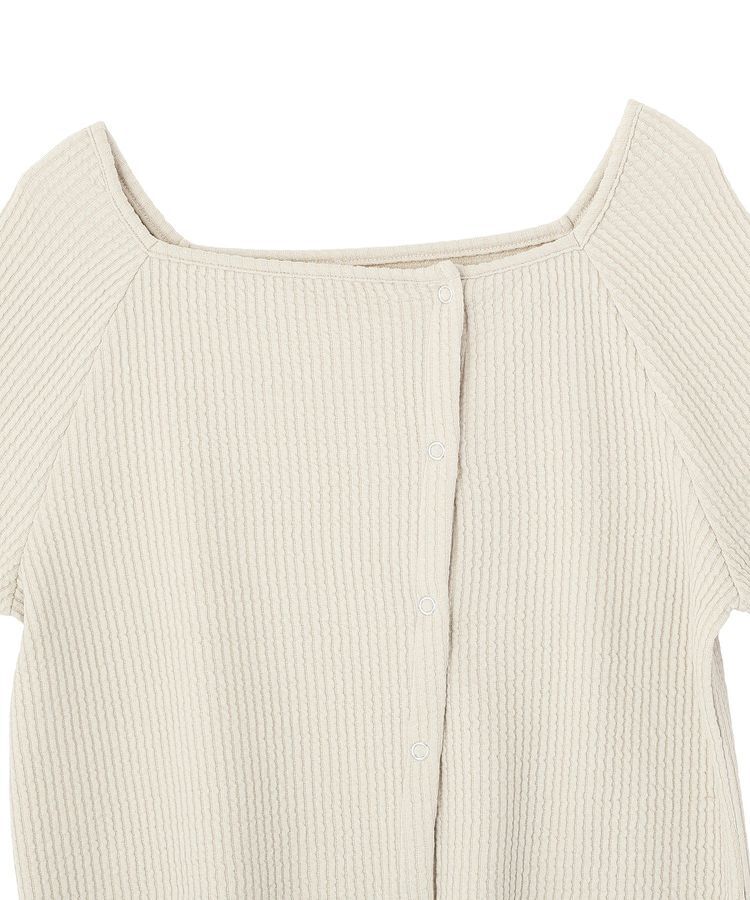 earth music&ecology「アシメ釦ツイストテレコカットソー」|Tシャツ・カットソー|