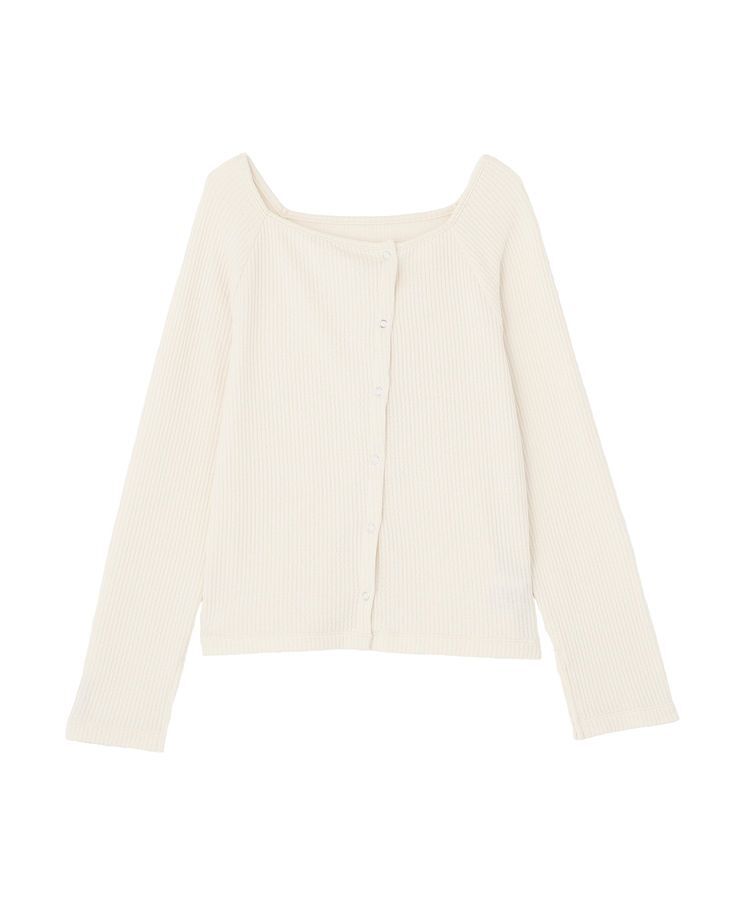 earth music&ecology「アシメ釦ツイストテレコカットソー」|Tシャツ・カットソー|