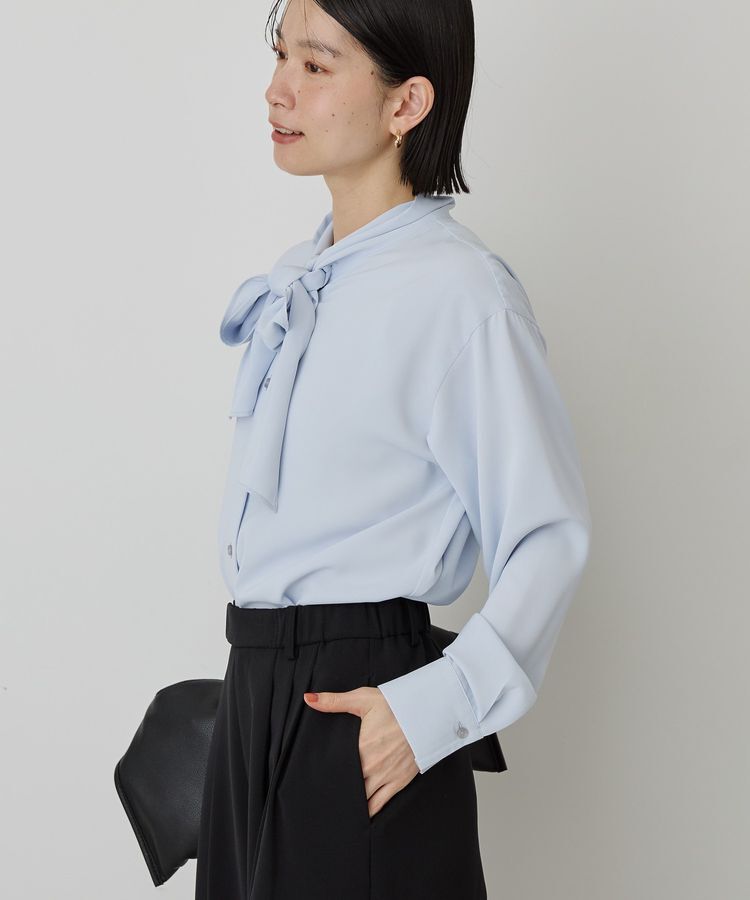 AMERICAN HOLIC「【イージーケア】ナロータイブラウス」|シャツ・ブラウス|