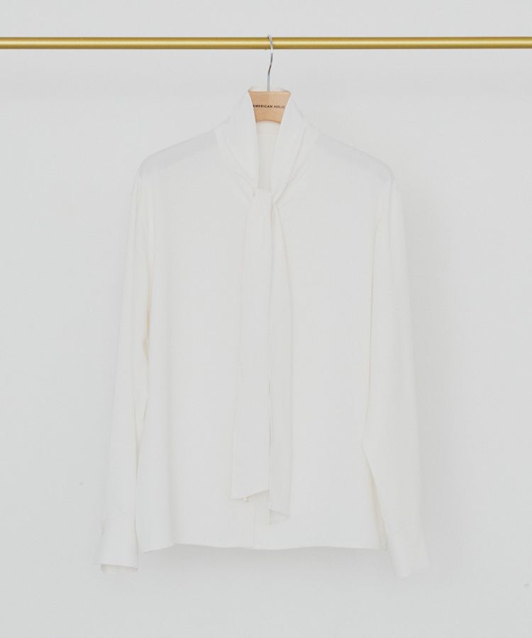 AMERICAN HOLIC「【イージーケア】ナロータイブラウス」|シャツ・ブラウス|