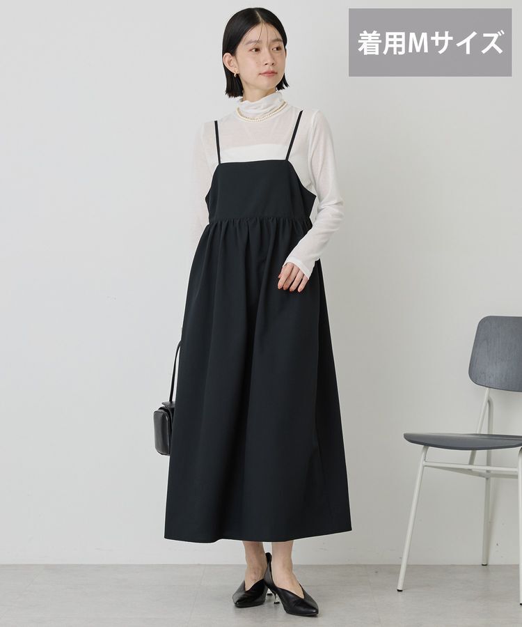 AMERICAN HOLIC「【選べる丈】【イージーケア】サッカーキャミワンピース」|ワンピース|Black