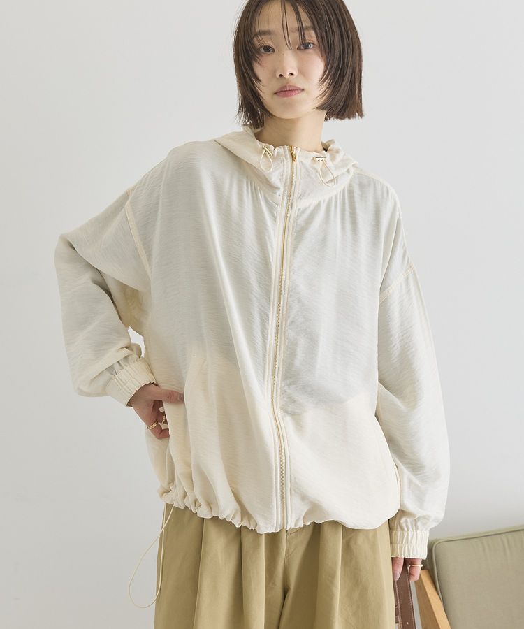 AMERICAN HOLIC「【接触冷感】フーディーシアーブルゾン」|ブルゾン・スタジャン|