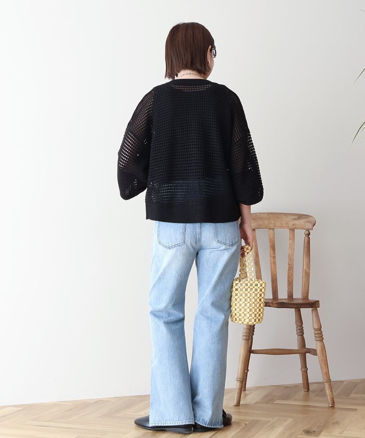 AMERICAN HOLIC「ジップアップメッシュニットカーディガン【WEB限定カラー有り】」|カーディガン|