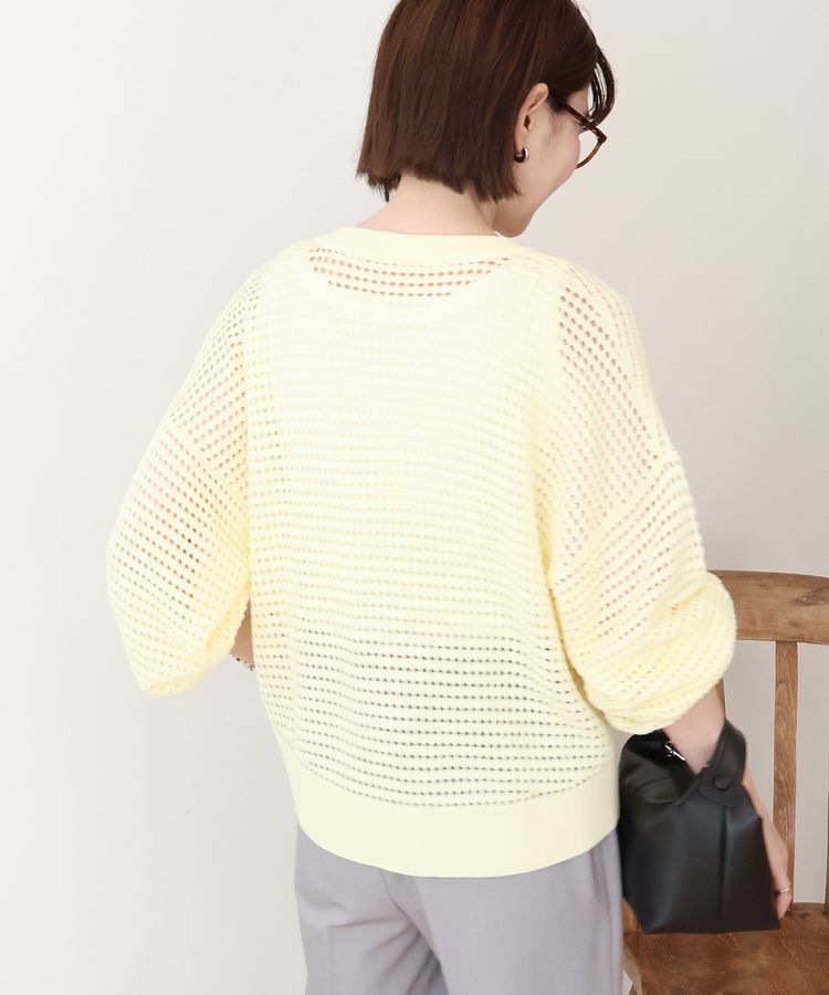 AMERICAN HOLIC「ジップアップメッシュニットカーディガン【WEB限定カラー有り】」|カーディガン|