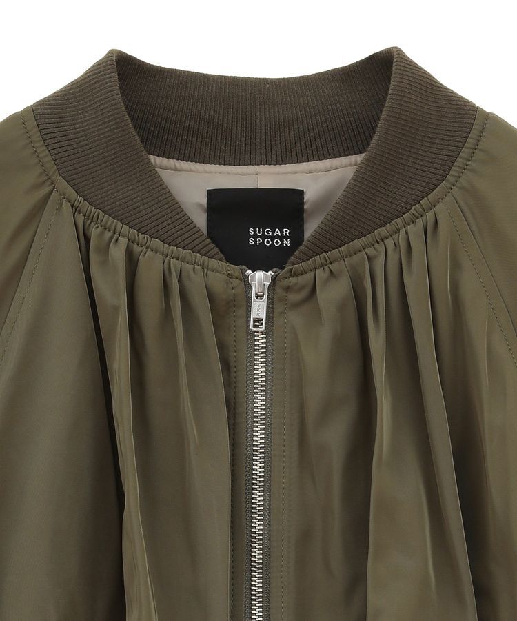 Green Parks「・SUGAR SPOON ボリュームギャザーMA-1」|ブルゾン・スタジャン|