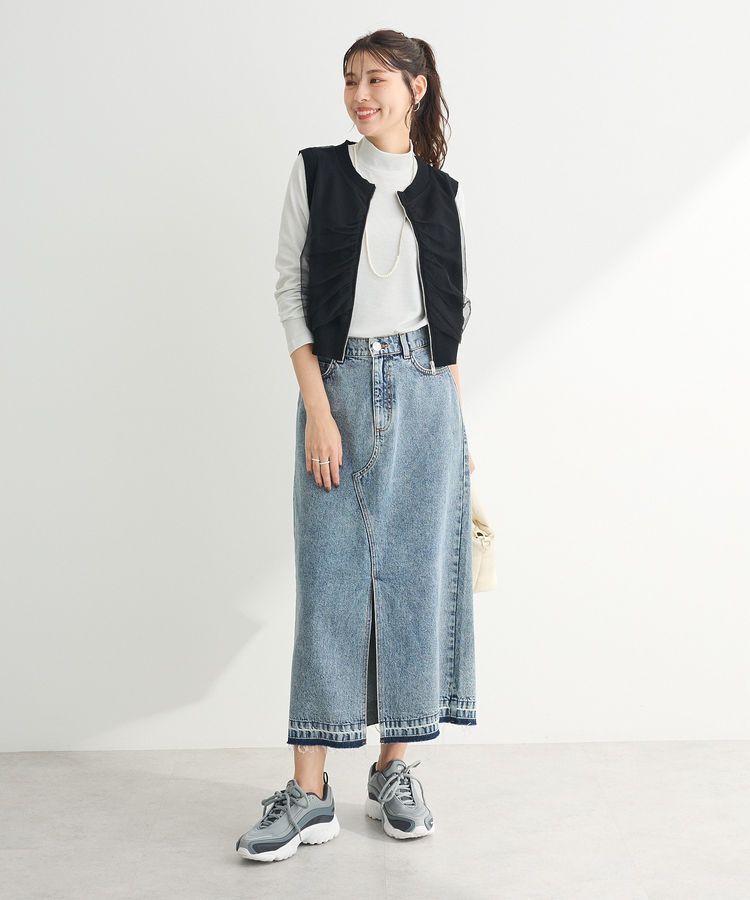 armonia「チュールドッキングニットzipベスト」|ベスト・ジレ|