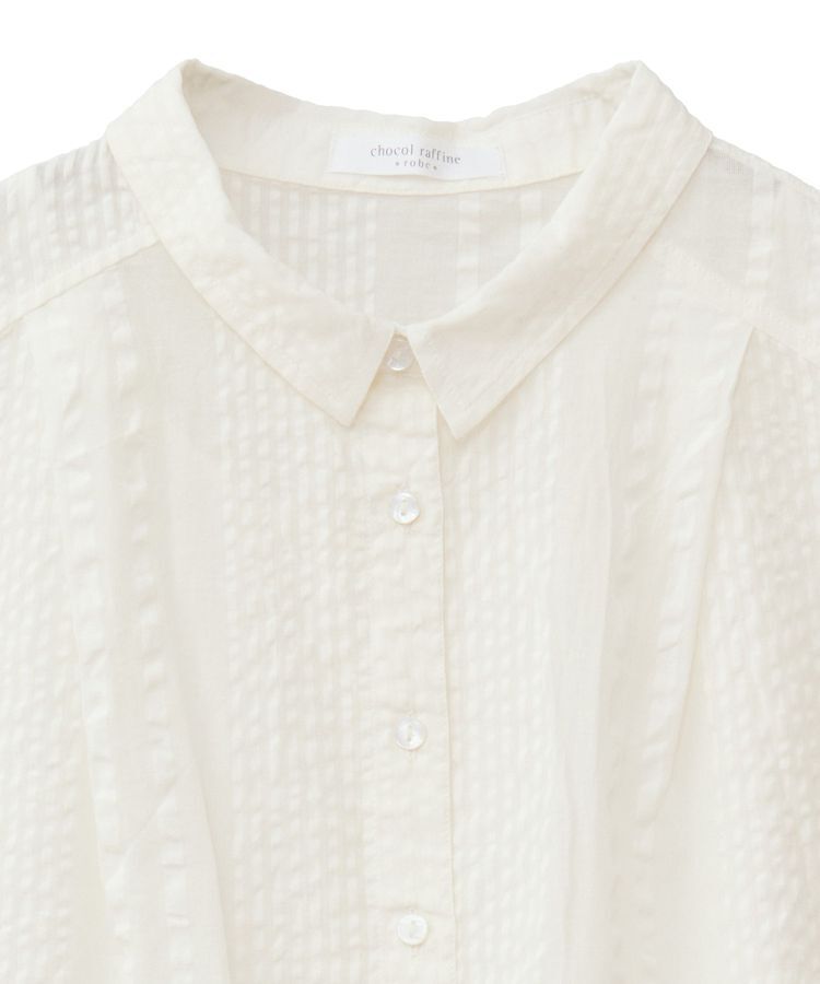 Green Parks「インド綿 SET2点 ギャザーシャツ+布帛インナー」|シャツ・ブラウス|