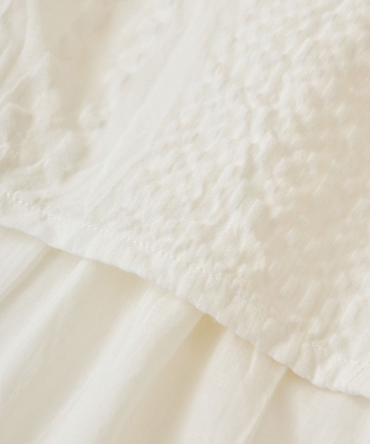 Green Parks「インド綿 SET2点 ギャザーシャツ+布帛インナー」|シャツ・ブラウス|