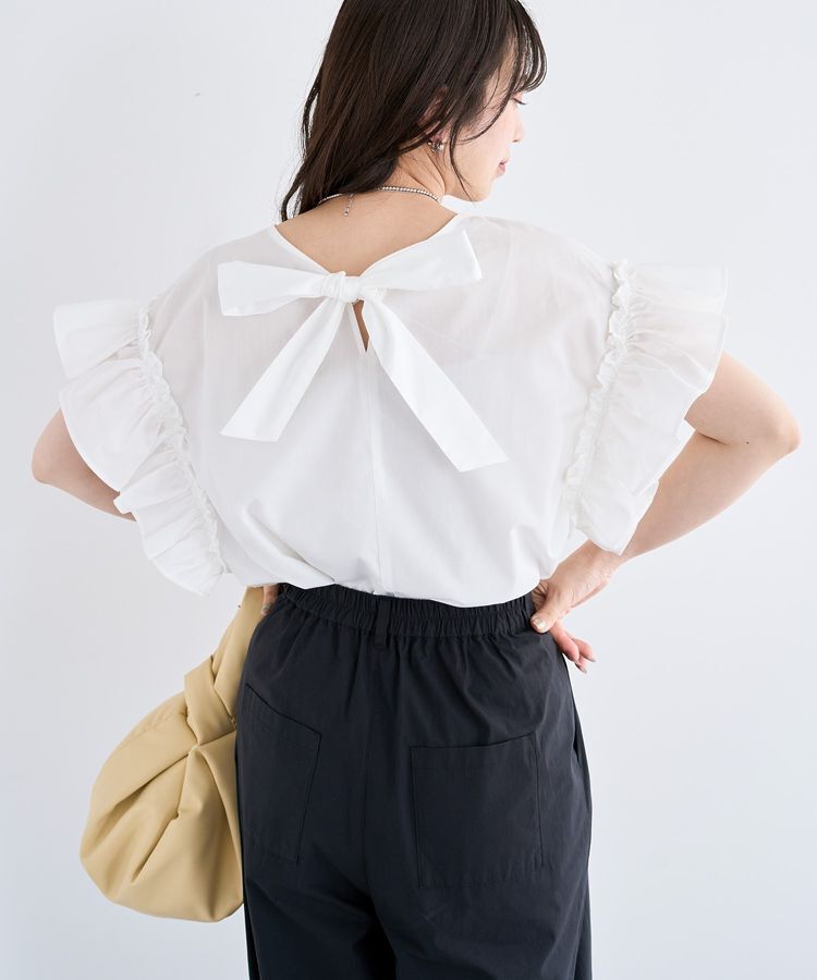 Green Parks「・ELENCARE DUE バックリボンブラウス」|シャツ・ブラウス|