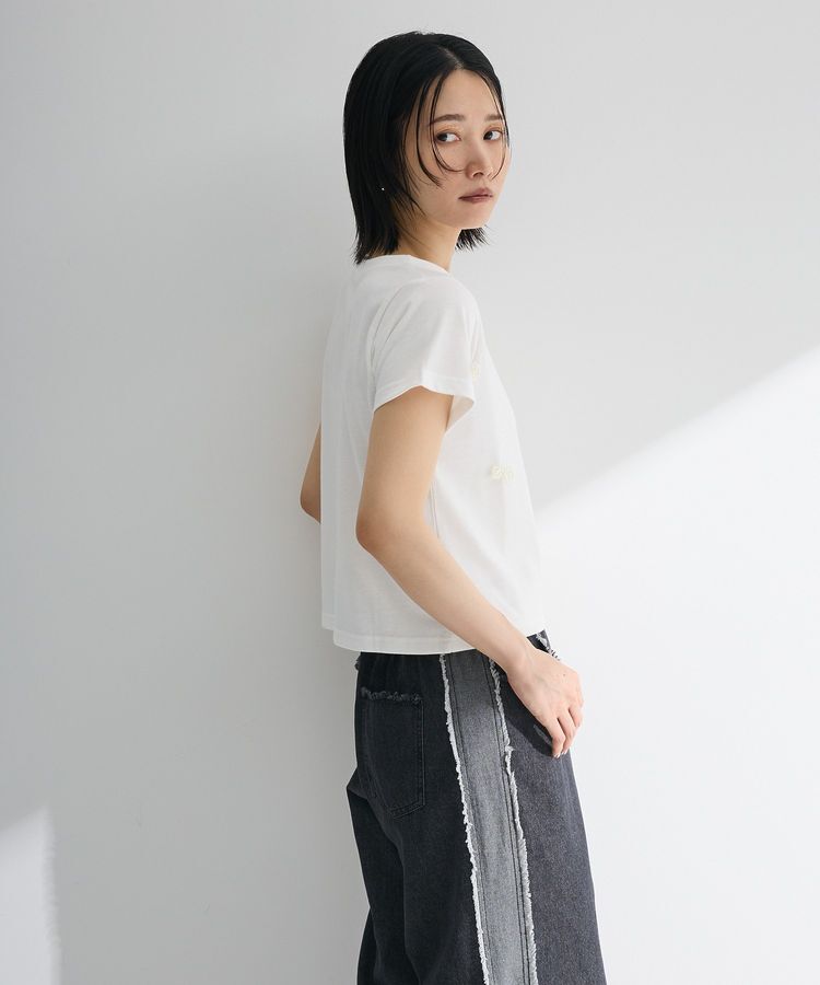 Green Parks「・swing by パールリボンモチーフTEE」|Tシャツ・カットソー|