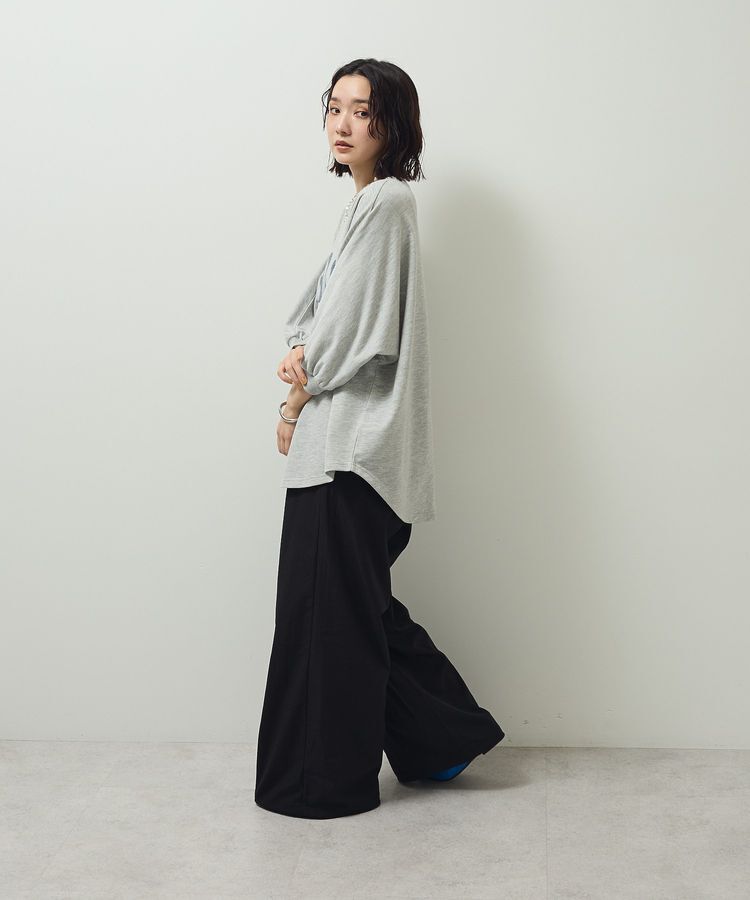 Green Parks「7分袖ミニ裏毛ドルマンロゴプルオーバー」|Tシャツ・カットソー|