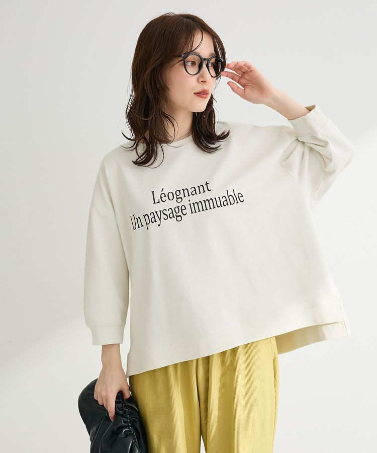 Green Parks「七分袖ロゴ裏毛プルオーバー」|Tシャツ・カットソー|