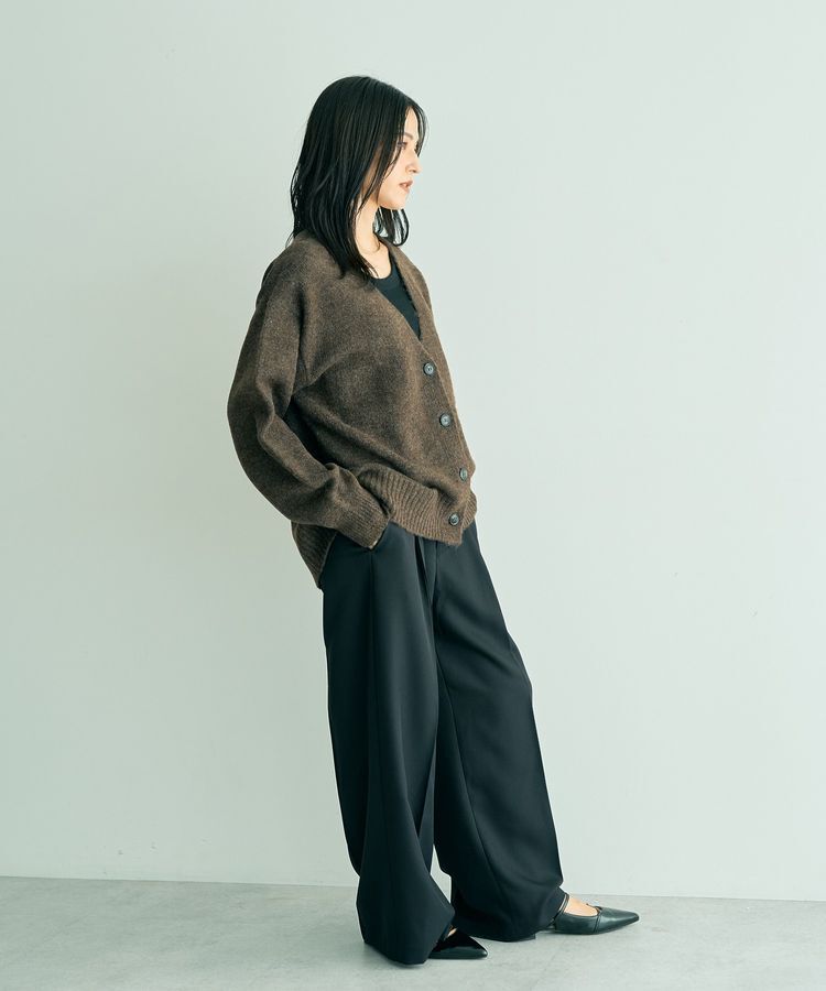 YECCA VECCA「ミドル丈Vネックカーディガン」|カーディガン|