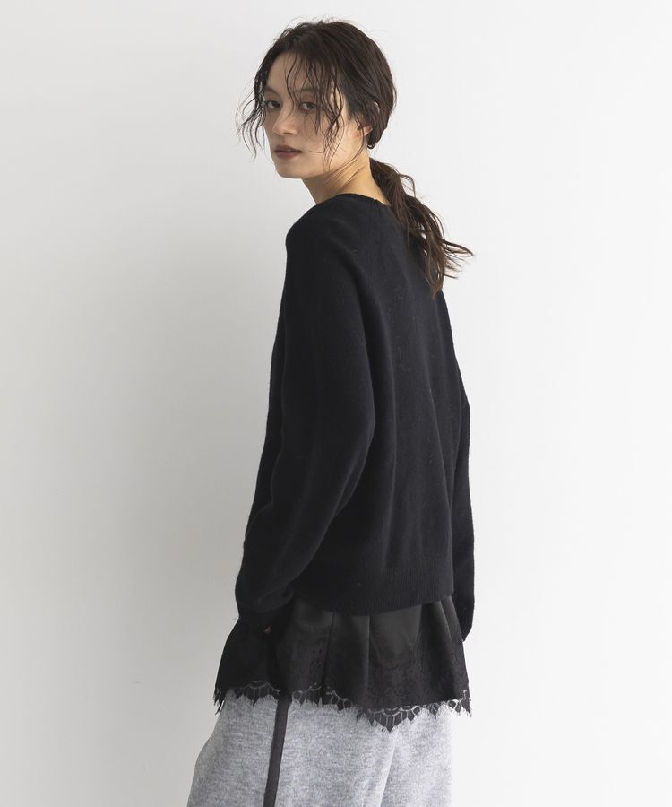 GARAGE OF GOOD CLOTHING「マットサテン裾レース付ショート丈スカート」|フレア|