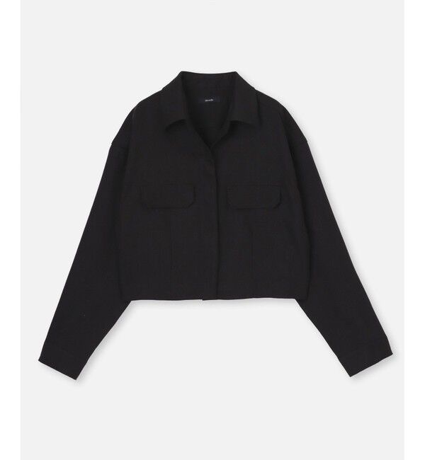 allureville「バックギャザーステンカラーブルゾン」|ブルゾン・スタジャン|