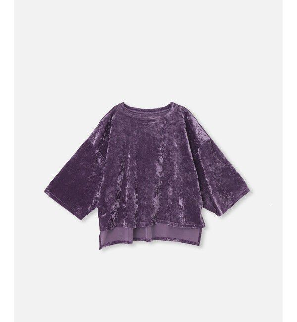 allureville「シアーベロアT」|Tシャツ・カットソー|パープル