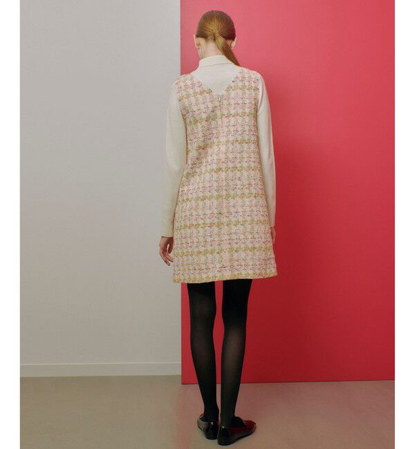 LOULOU WILLOUGHBY「【LOULOU WILLOUGHBY】LINTONツイードジャンパーワンピース」|ワンピース|