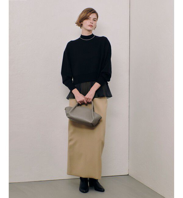 allureville「セットシアーペプラムプルオーバー」|ニット・セーター|