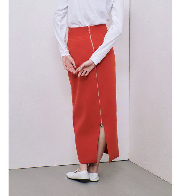 allureville「センタージップ2WAYニットスカート」|タイト|