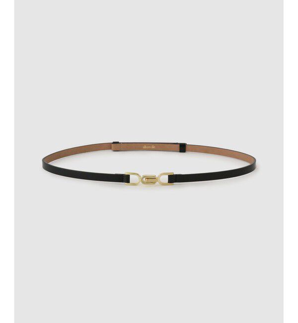 allureville「◇クロスパーツ細ベルト」|ベルト|ブラック