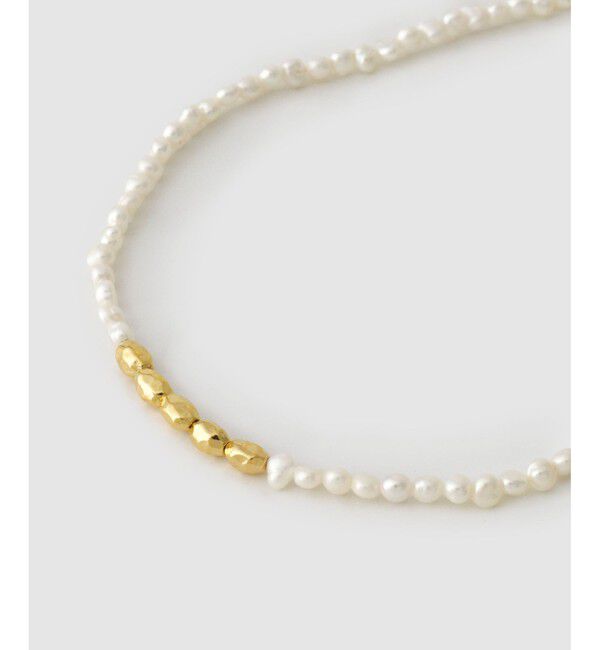 allureville「淡水パールポイントメタルパーツネックレス」|ネックレス|