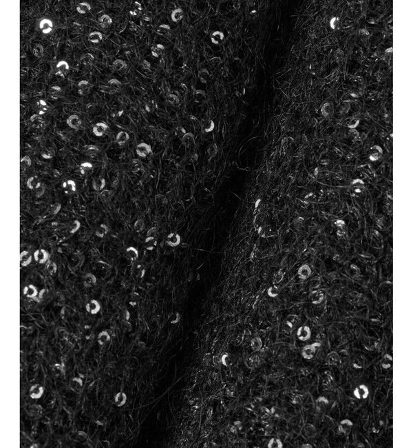 allureville「モヘヤ混スパンコールプルオーバー」|ニット・セーター|