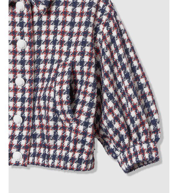 LOULOU WILLOUGHBY「【LOULOU WILLOUGHBY】トリコロールツイードブルゾン」|ブルゾン・スタジャン|