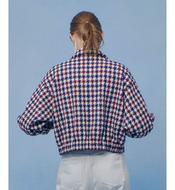 LOULOU WILLOUGHBY「【LOULOU WILLOUGHBY】トリコロールツイードブルゾン」|ブルゾン・スタジャン|