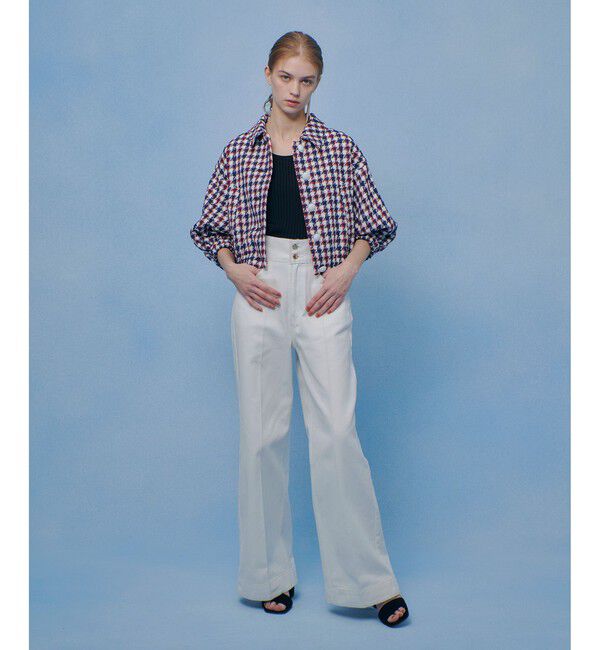 LOULOU WILLOUGHBY「【LOULOU WILLOUGHBY】トリコロールツイードブルゾン」|ブルゾン・スタジャン|