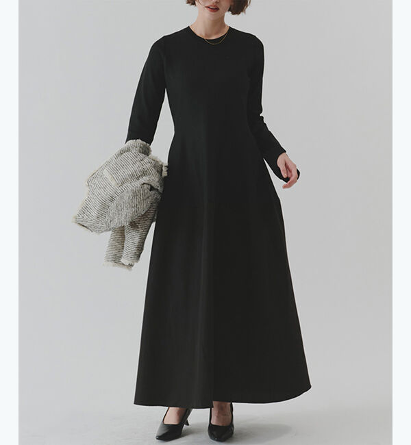 titivate「ドッキングボリュームスカートワンピース」|ワンピース|ブラック