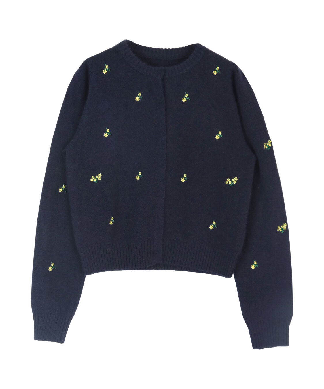 titivate「アルパカタッチフラワー刺繍カーディガン」|ニット・セーター|