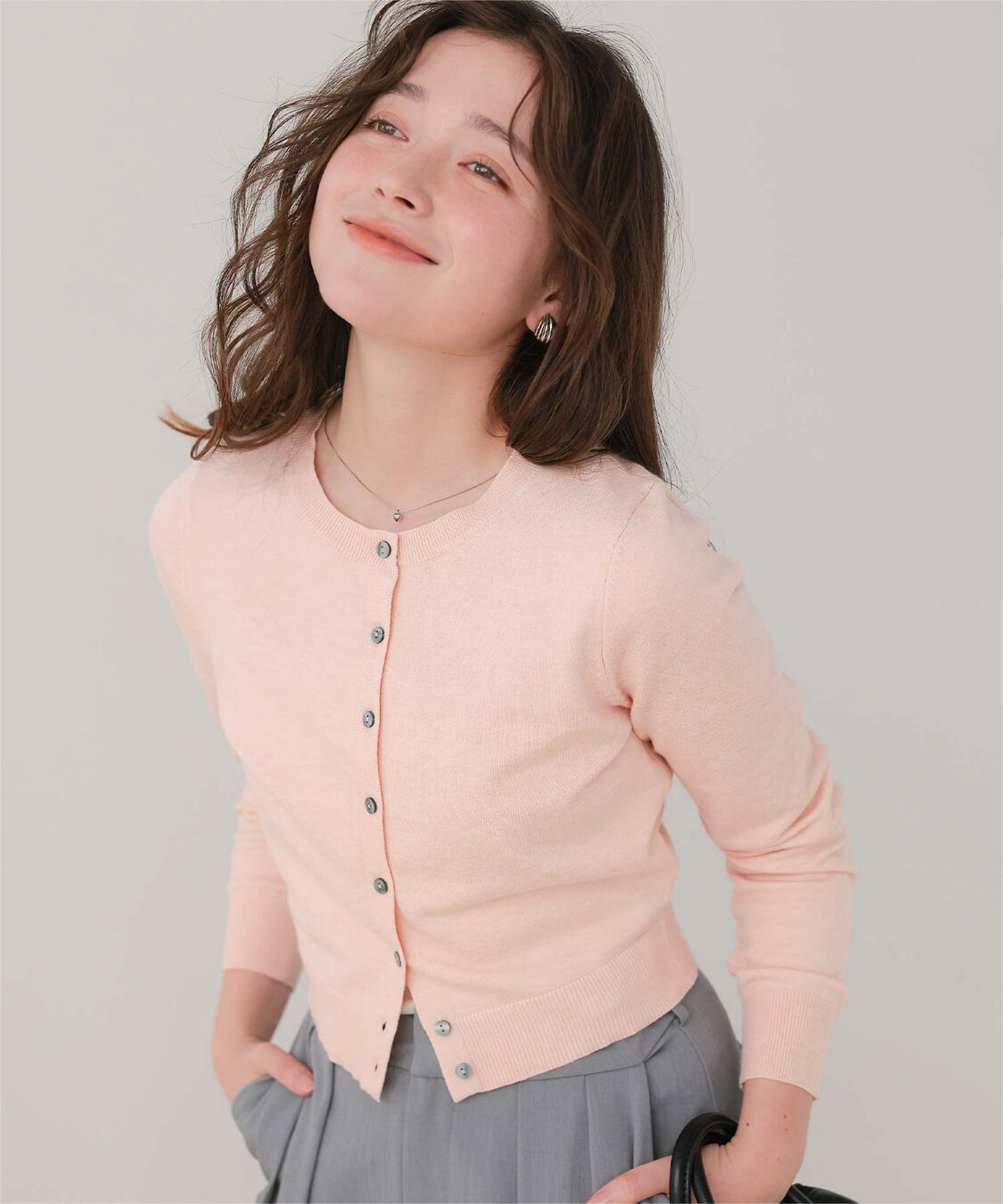 titivate「クルーネックニットカーディガン/トップス」|ニット・セーター|