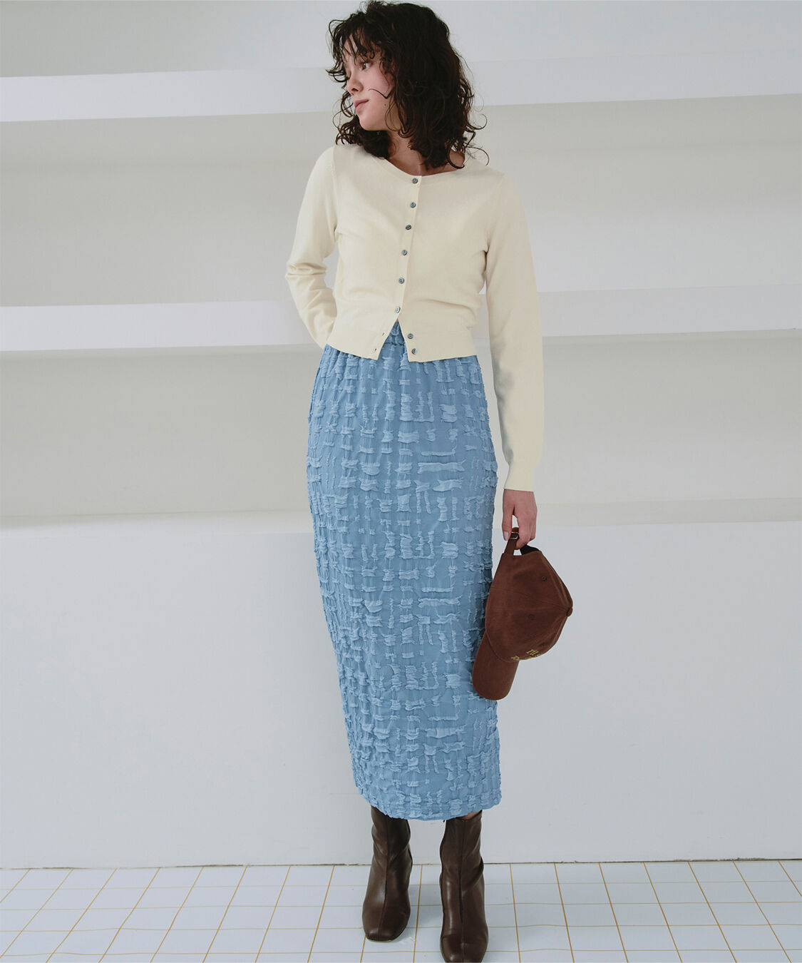 titivate「クルーネックニットカーディガン/トップス」|ニット・セーター|