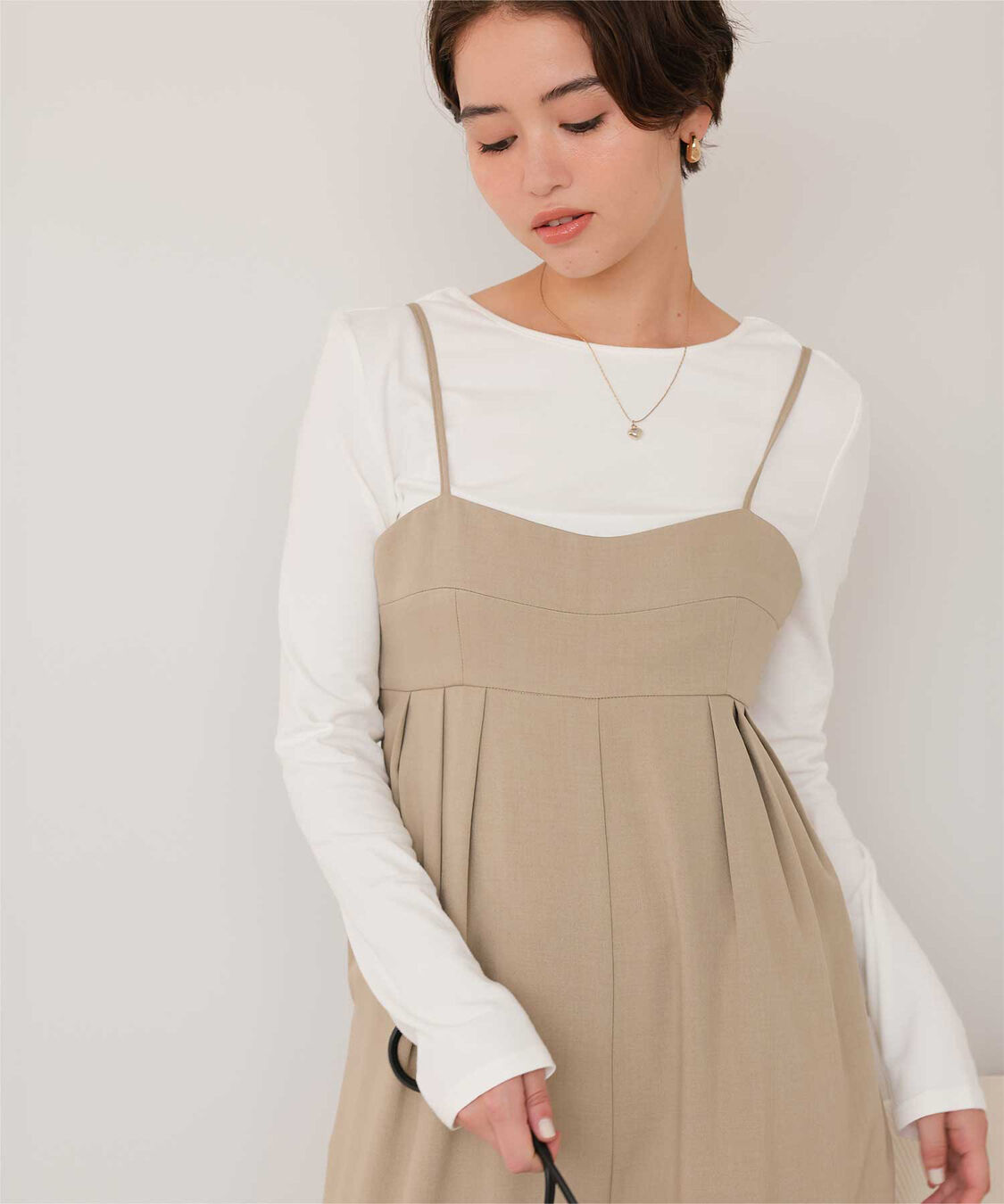 titivate「バックUネックロングスリーブカットソー」|Tシャツ・カットソー|オフホワイト