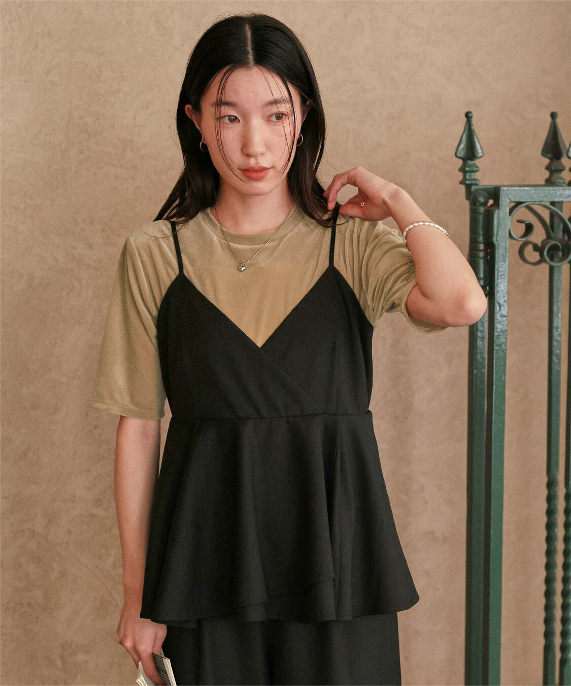 titivate「シアーベロア半袖Tシャツ」|Tシャツ・カットソー|