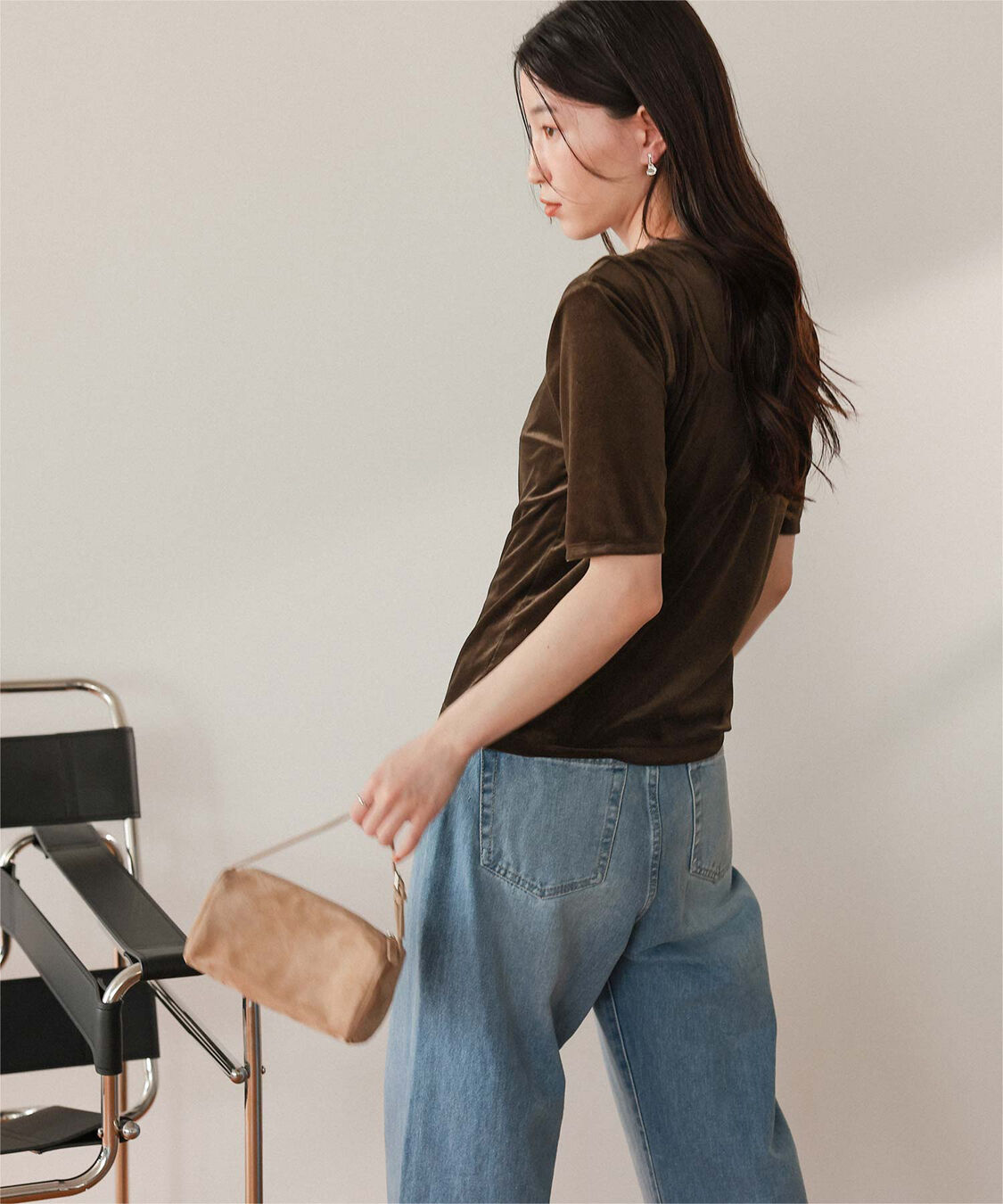 titivate「シアーベロア半袖Tシャツ」|Tシャツ・カットソー|