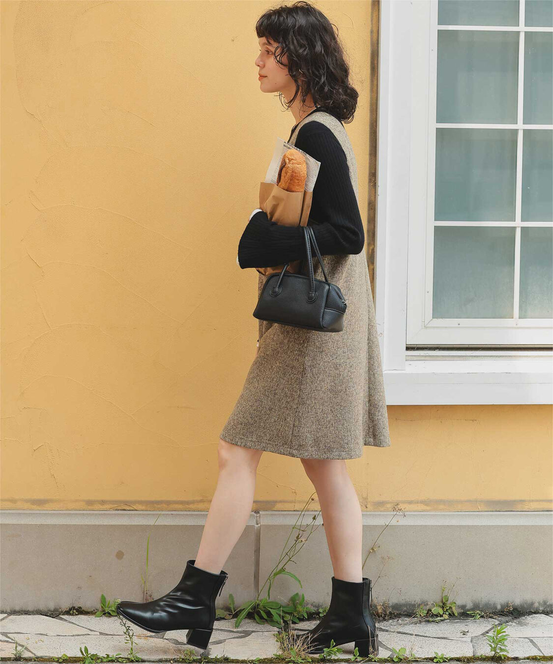 titivate「配色シアードッキングフレアスリーブリブニット」|ニット・セーター|