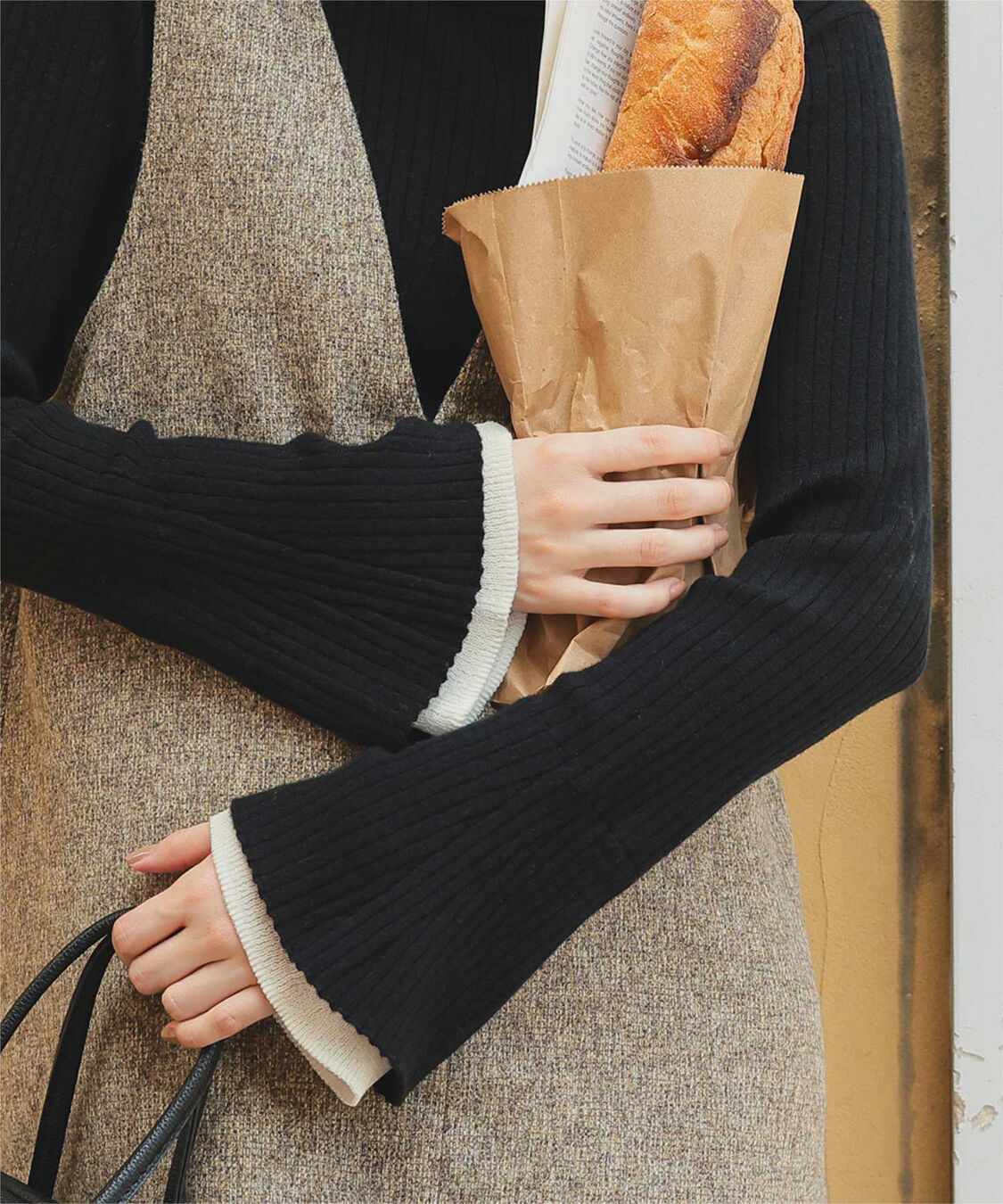 titivate「配色シアードッキングフレアスリーブリブニット」|ニット・セーター|