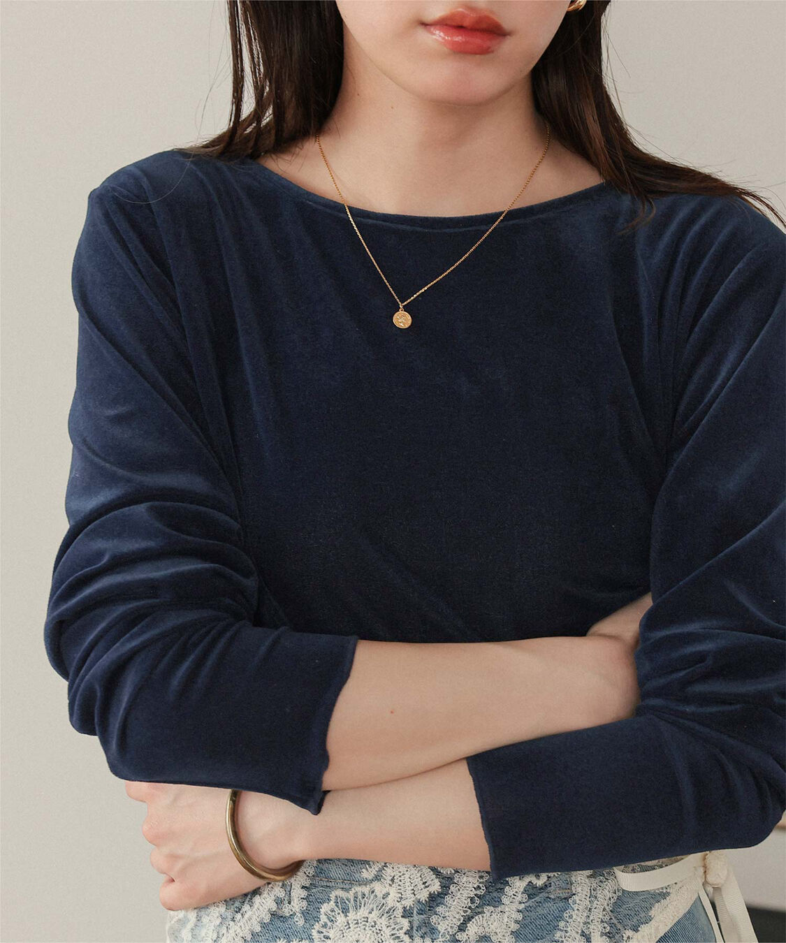 titivate「シアーベロアロングTシャツ」|Tシャツ・カットソー|