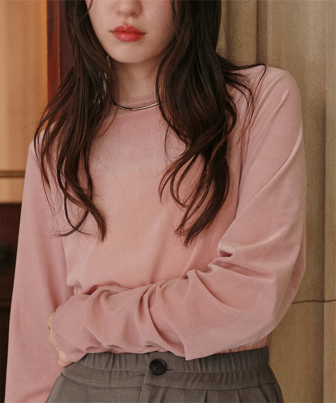 titivate「シアーベロアロングTシャツ」|Tシャツ・カットソー|