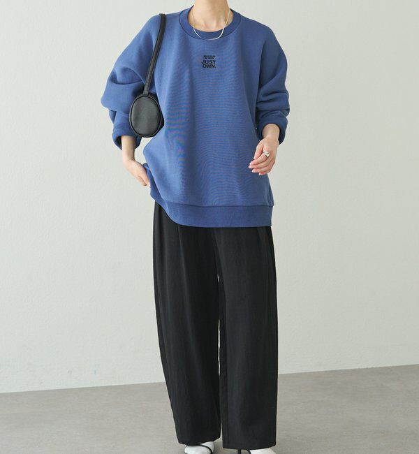  「裏ボアロゴ刺繍スウェット」|プルオーバー|