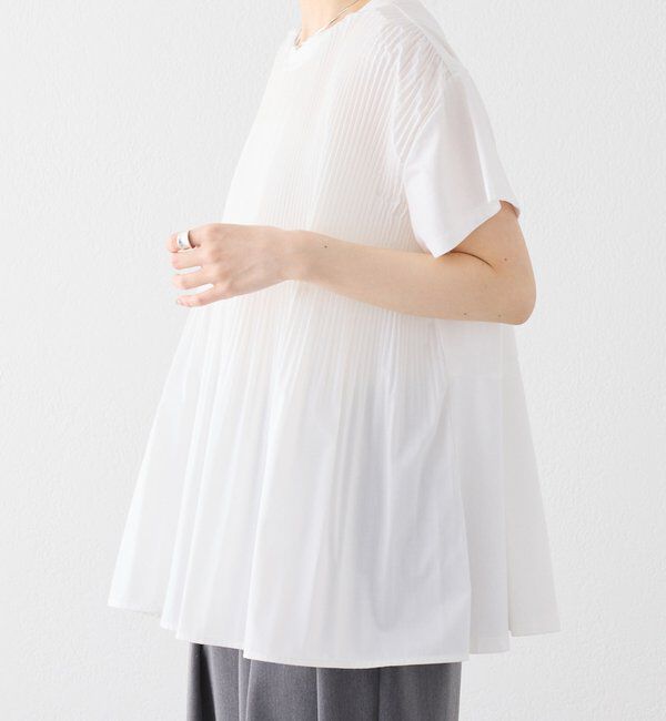  「《リバイバル》【WEB限定/Du noir】フロントプリーツTシャツ」|プルオーバー|