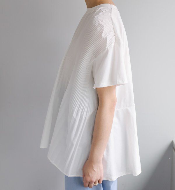  「《リバイバル》【WEB限定/Du noir】フロントプリーツTシャツ」|プルオーバー|