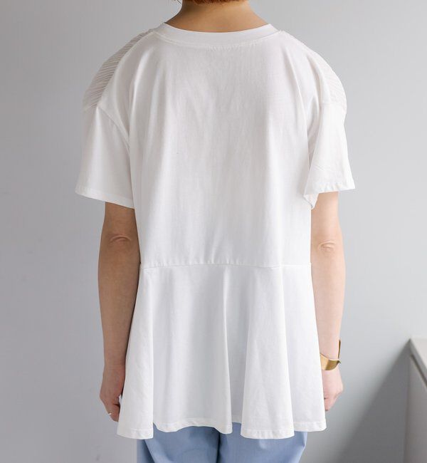  「《リバイバル》【WEB限定/Du noir】フロントプリーツTシャツ」|プルオーバー|