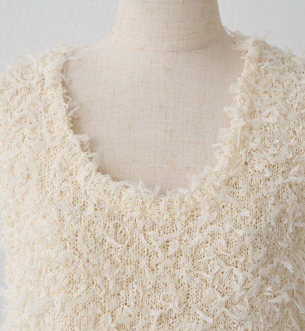  「リボンヤーンビスチェ」|ニット・セーター|