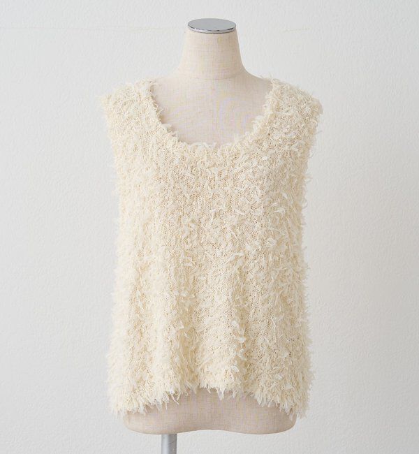  「リボンヤーンビスチェ」|ニット・セーター|